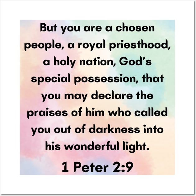 Bible Verse 1 Peter 2:9 Wall Art by Prayingwarrior